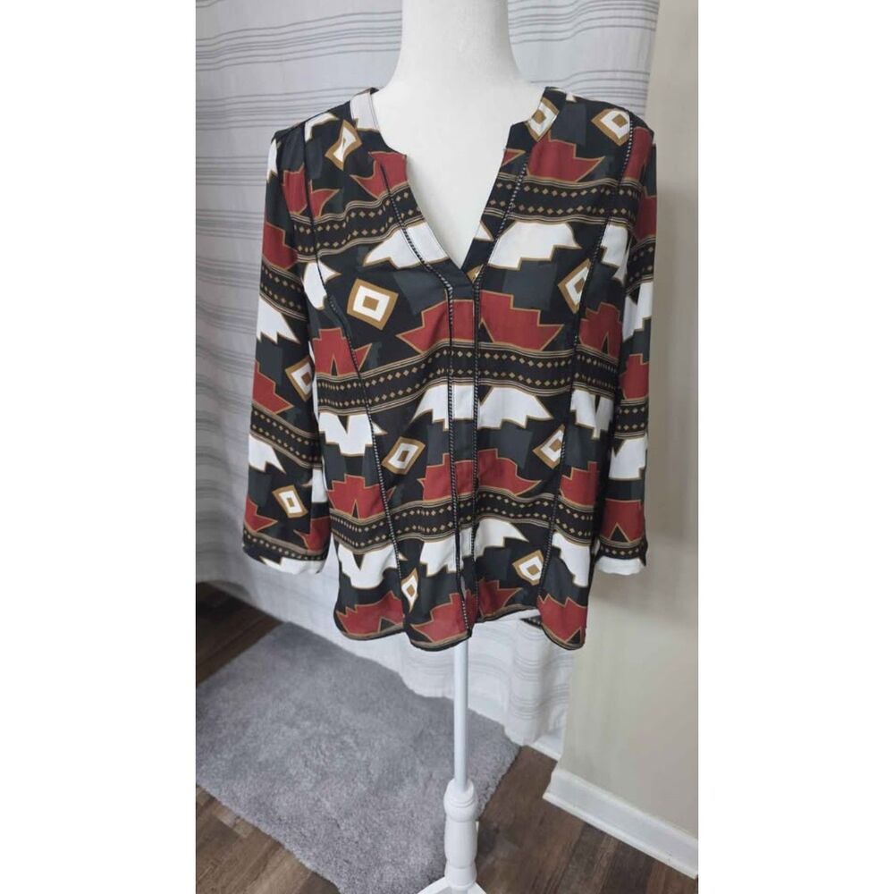Guess Geometric Print Blouse